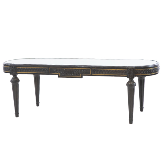 Antique Mirror Top Ebony Coffee Table (1)