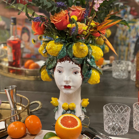 Sicilian Bust Vase - Lemon Sicilian Bust Vase - Lemon
