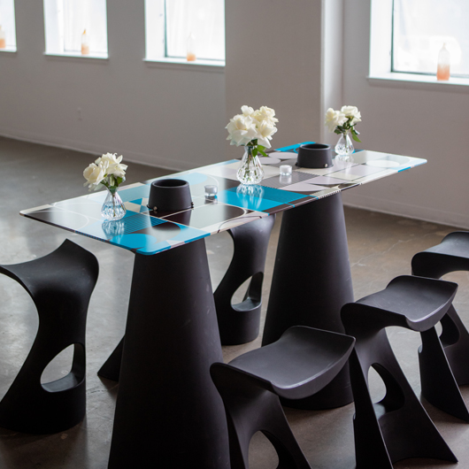 Branded Martini Community Table - Black