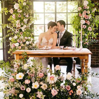 cropped romantic sweetheart table