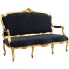 Antique Boudoir Sofa - Black (1) Antique Boudoir Sofa - Black (1)