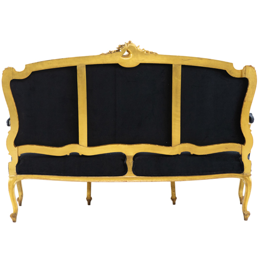 Antique Boudoir Sofa - Black (1) Antique Boudoir Sofa - Black (1)