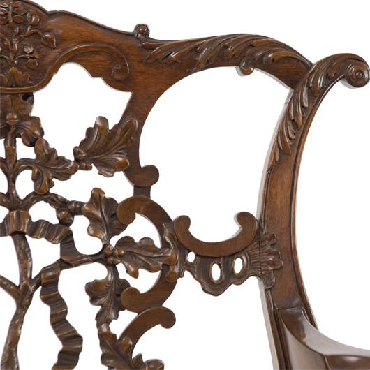 Vintage Irish Chippendale Loveseat (1) Vintage Irish Chippendale Loveseat (1)