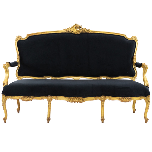 Antique Boudoir Sofa - Black (1)