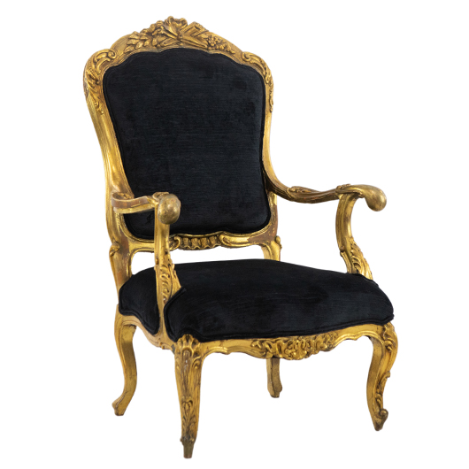 Giltwood Antoine Chair - Black (2)
