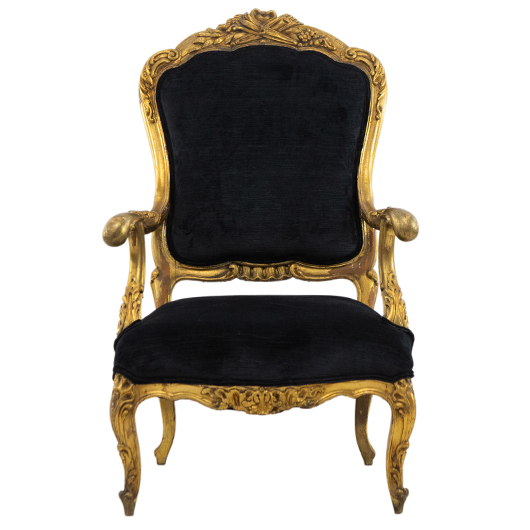 Giltwood Antoine Chair - Black (2)