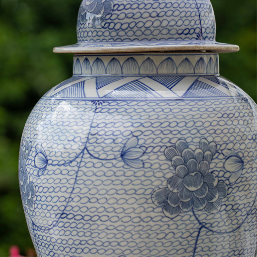 Monumental Ginger Jar Lamp 36"