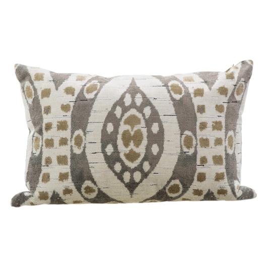Taupe Abstract Pillow 16" x 24"