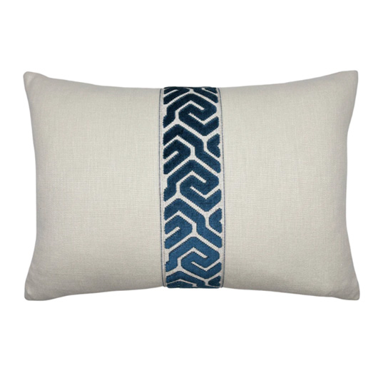 Blue Garden Maze Pillow 14" x 20"