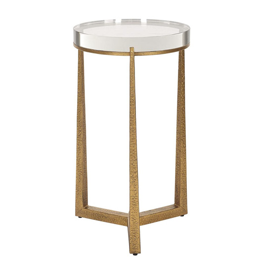 Crystal Top Accent Table