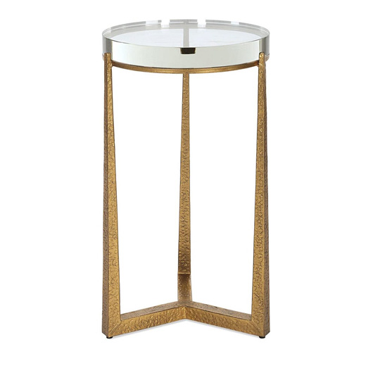 Crystal Top Accent Table