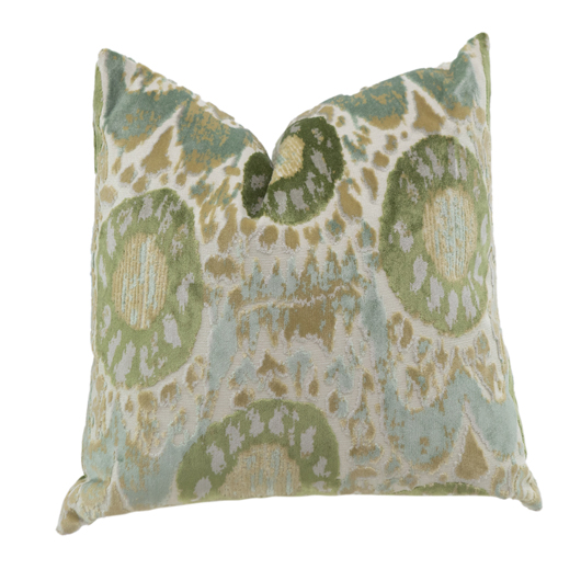 Green Calico Pillow 22"