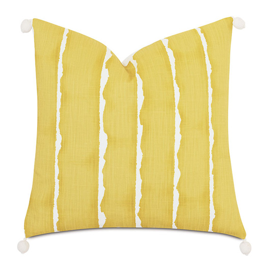 Yellow Tassel Pillow 20"