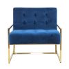Gold Roxbury Armchair - Blue