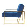 Gold Roxbury Armchair - Blue
