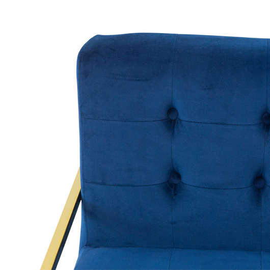 Gold Roxbury Armchair - Blue
