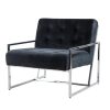 Silver Roxbury Armchair - Black