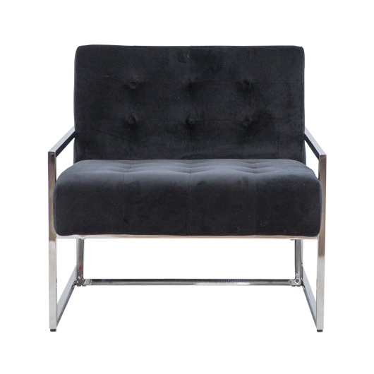 Silver Roxbury Armchair - Black