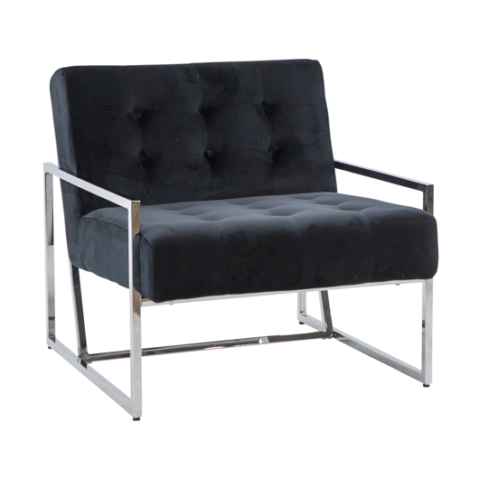 Silver Roxbury Armchair - Black