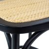 Modern Cane Back Bar Stool - Black