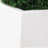 Cube Planter 17" with Topiary Ball - White
